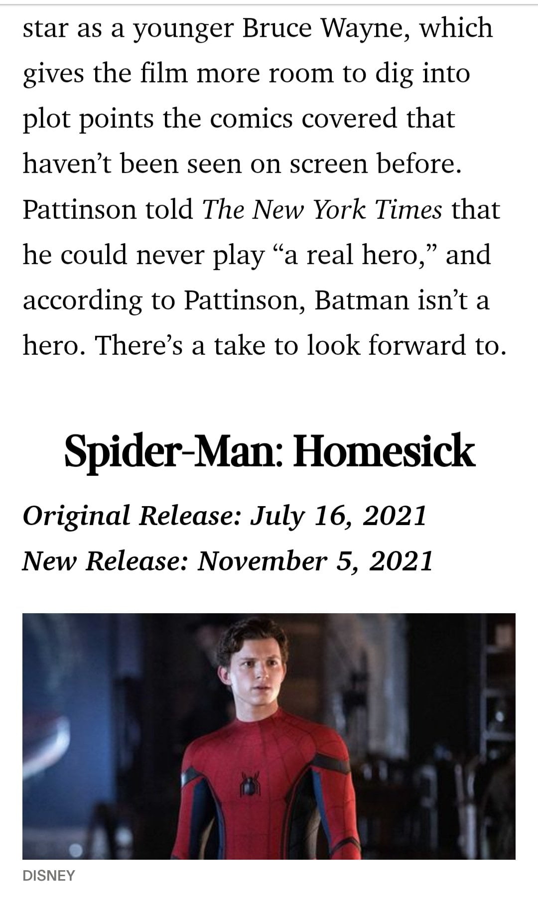 Rumor Revealed the Official Spider-Man 3 Title Homesick
