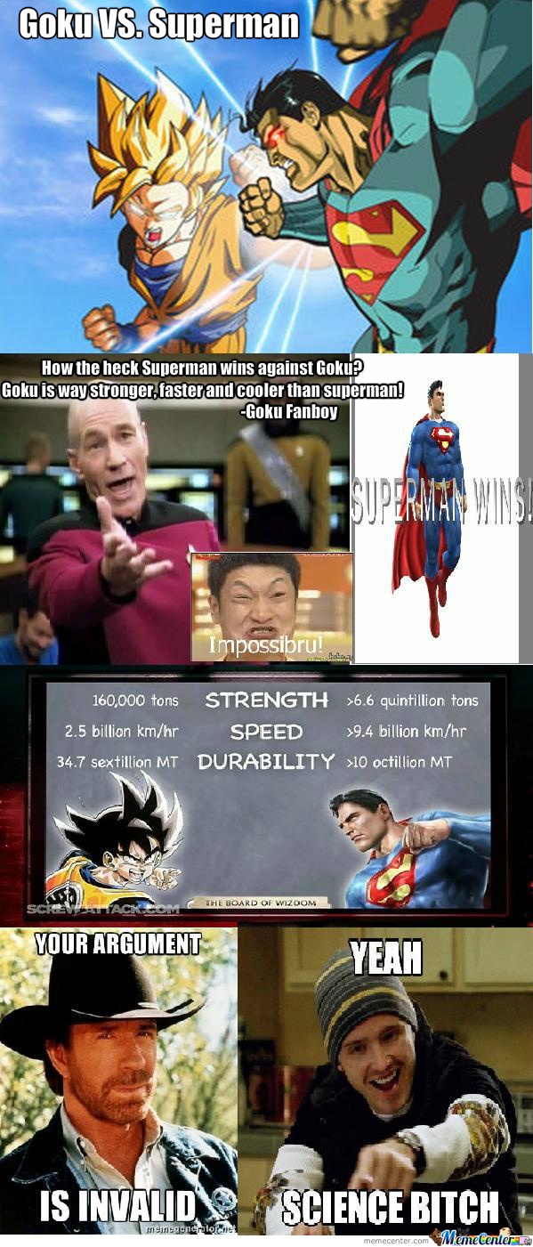 Epic Superman vs Goku Memes