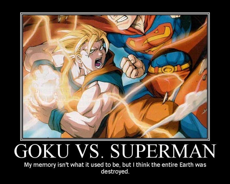 Epic Superman vs Goku Memes