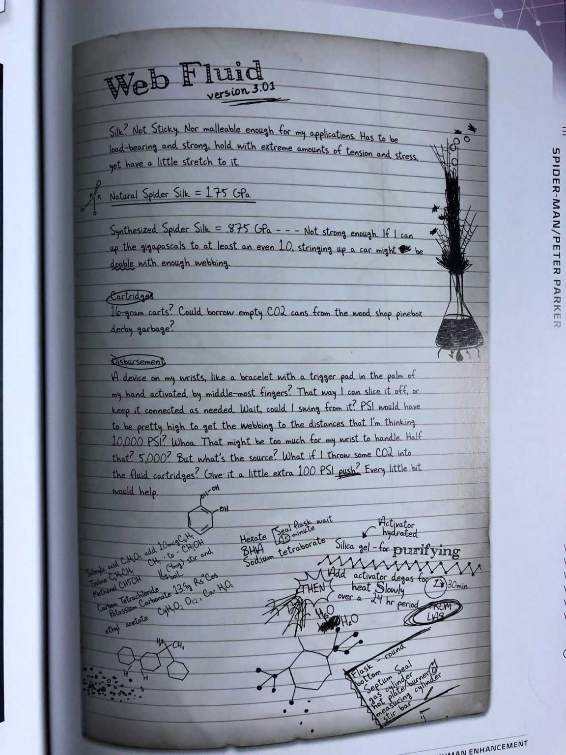 Marvel Reveals How Peter Parker Designed his Web Fluid & Web Shooters