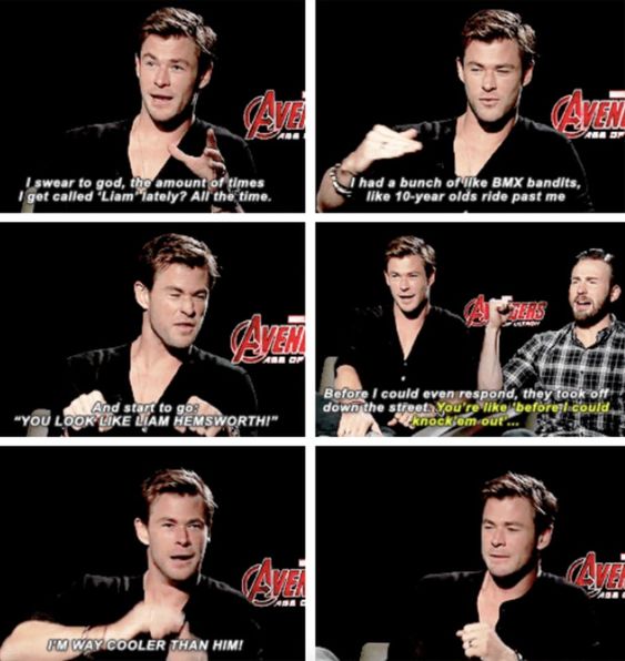 Chris Hemsworth being funny!