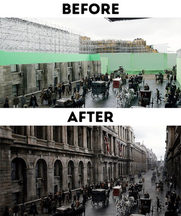 Before And After Special Effects Images from The Movies
