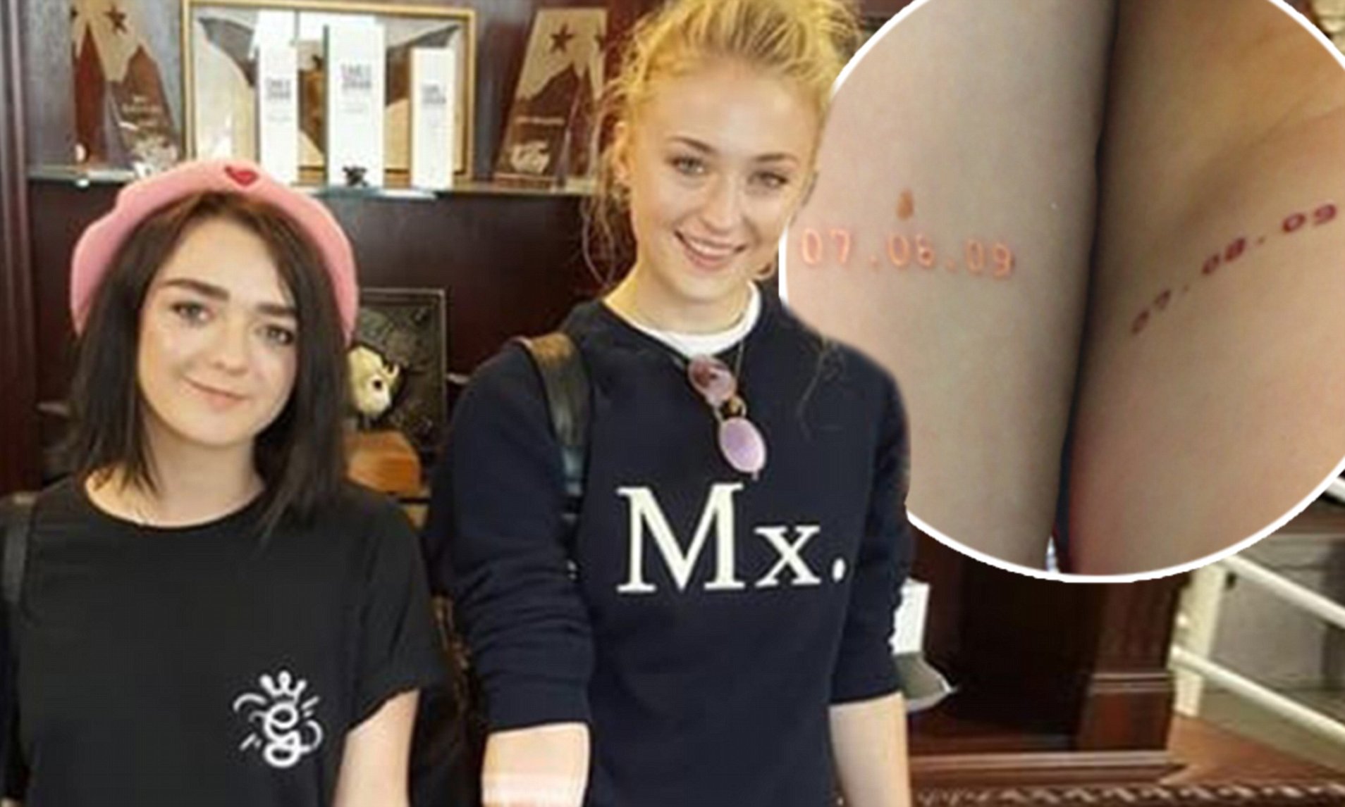Maisie Williams and Sophie Turner got inked the date they both got on the show