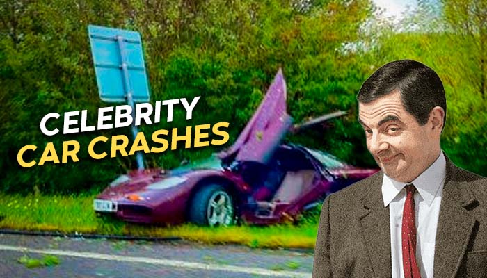 celebrity crashed their cars